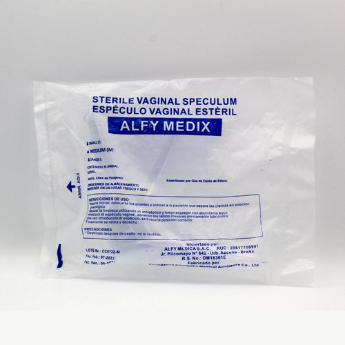 ESPECULO VAGINAL ALFYMEDIX Por 100 und - Tallas S, M, L