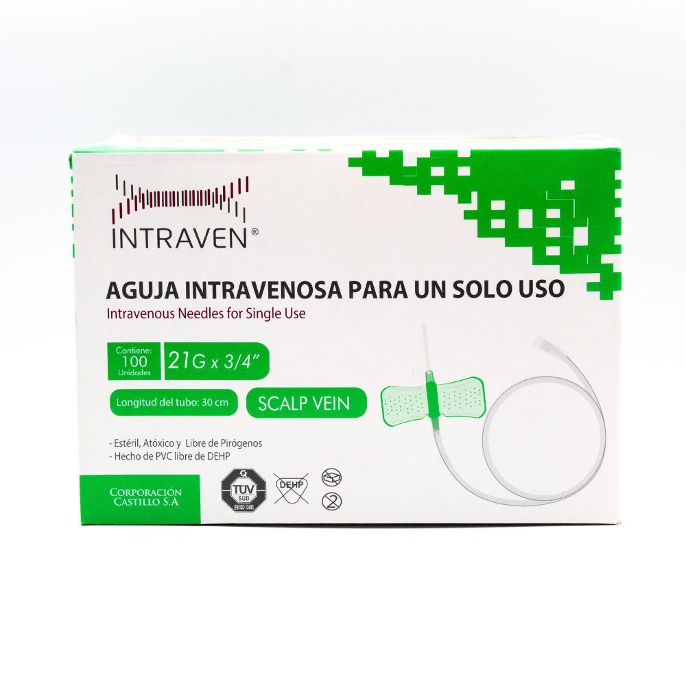 AGUJAS (21G X 3/4) - INTRAVENT - Catéter intravenoso