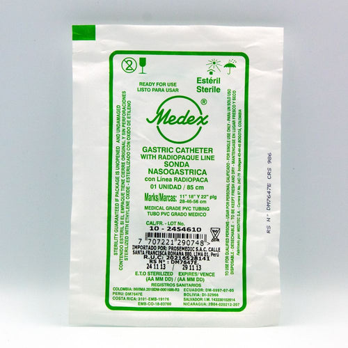 Sonda Nasogástrica Por 100 und - MEDEX