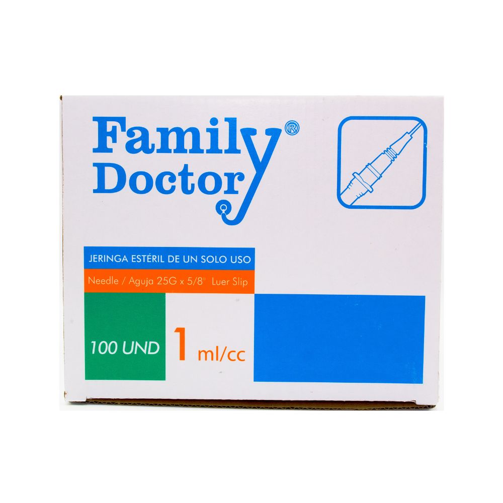 Jeringa 1ml Tuberculina C/A 25x5/8 Family Doctor