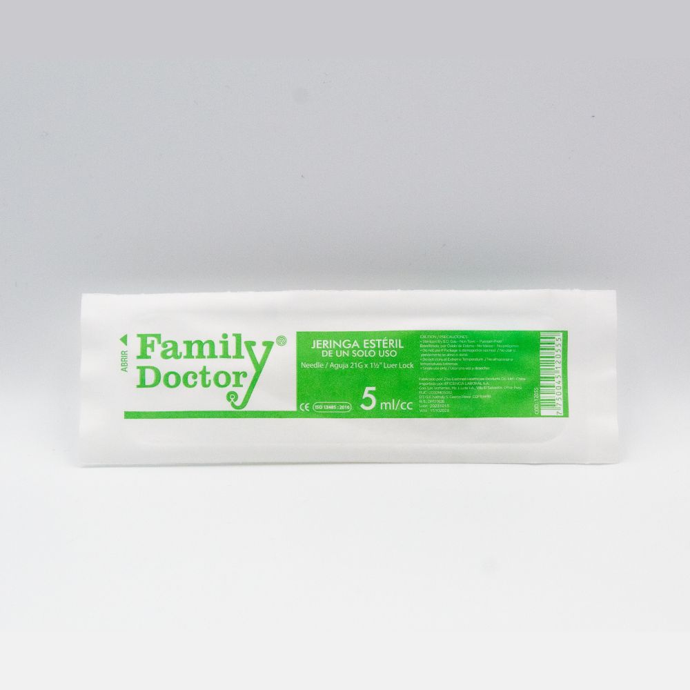 Jeringa 5ml C/A 21 X 1 1/2 Family Doctor