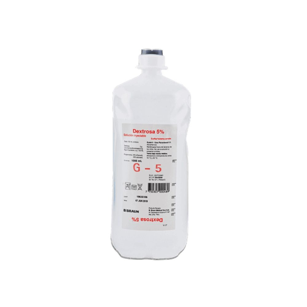 Dextrosa al 5% x 1000 ml Ecoflac de Braun
