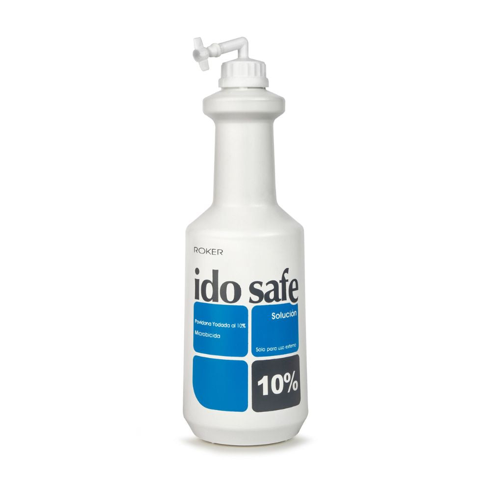 Idosafe Solución 10% 1L - Antiséptico cutáneo Roker