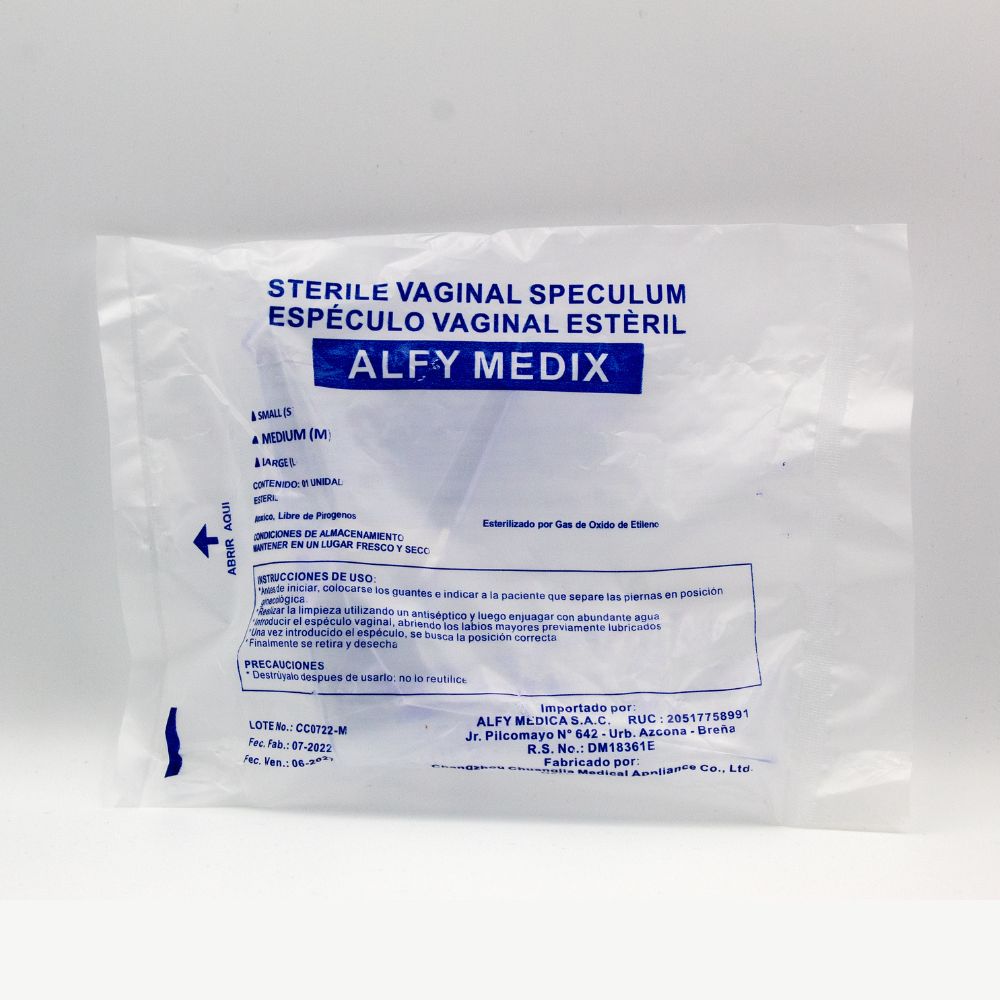 ESPECULO VAGINAL ALFYMEDIX para exámenes ginecológicos