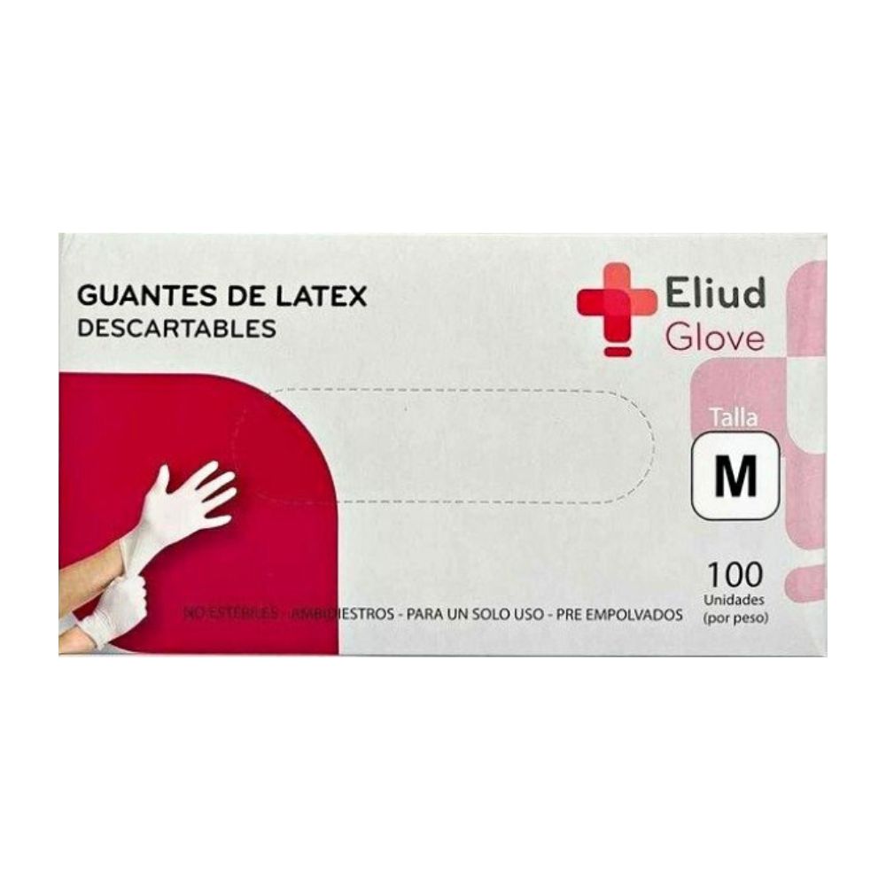 Guantes Descartables de Látex Eliud Glove x 100 und