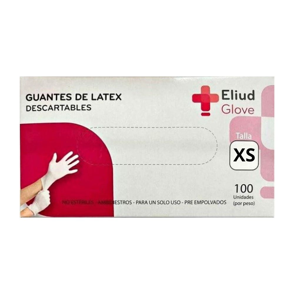 Guantes Descartables de Látex Eliud Glove x 100 und