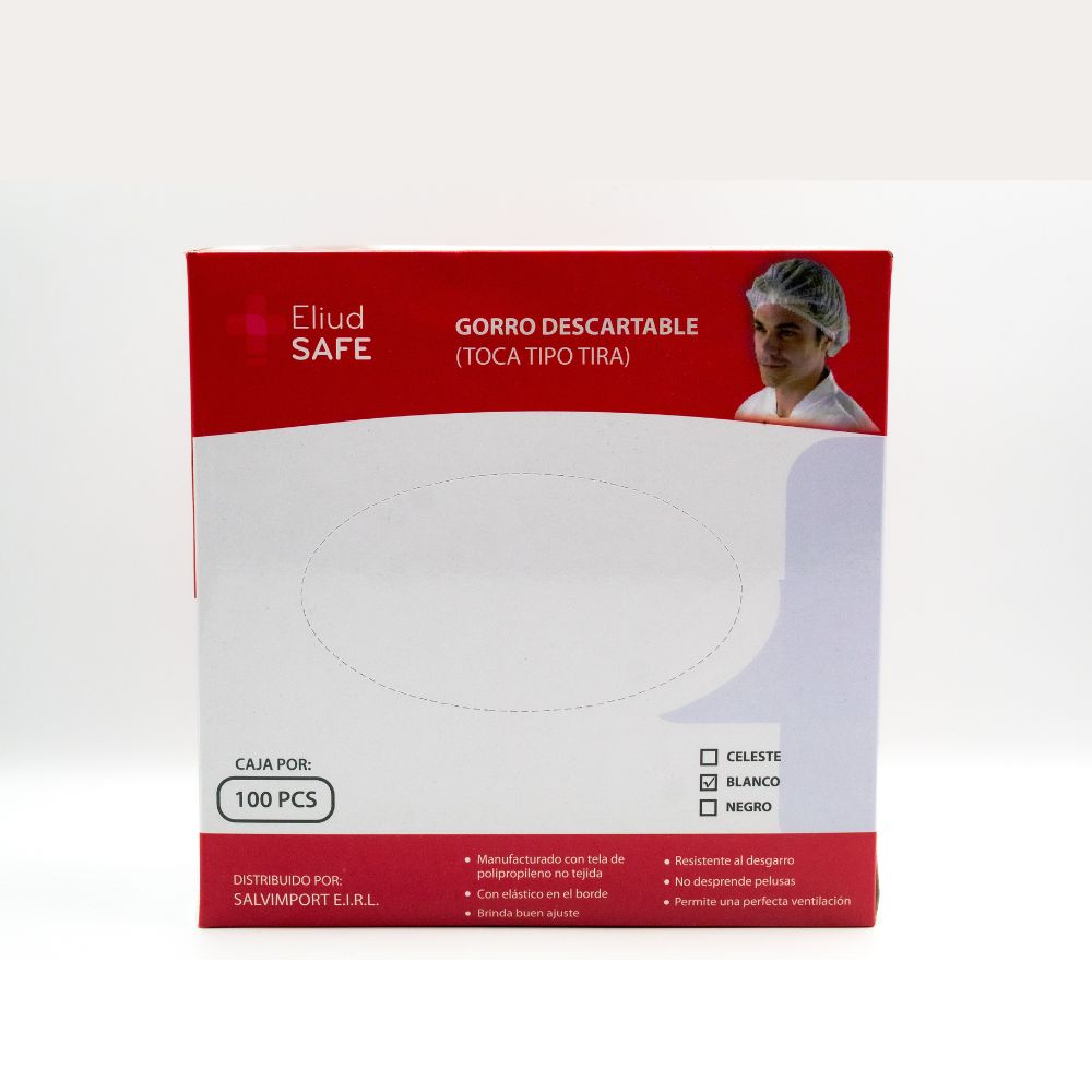 Gorro de Enfermera Descartable Por 100 und - ELIUD SAFE