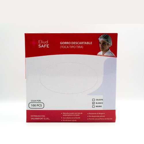 Gorro de Enfermera Descartable Por 100 und - ELIUD SAFE