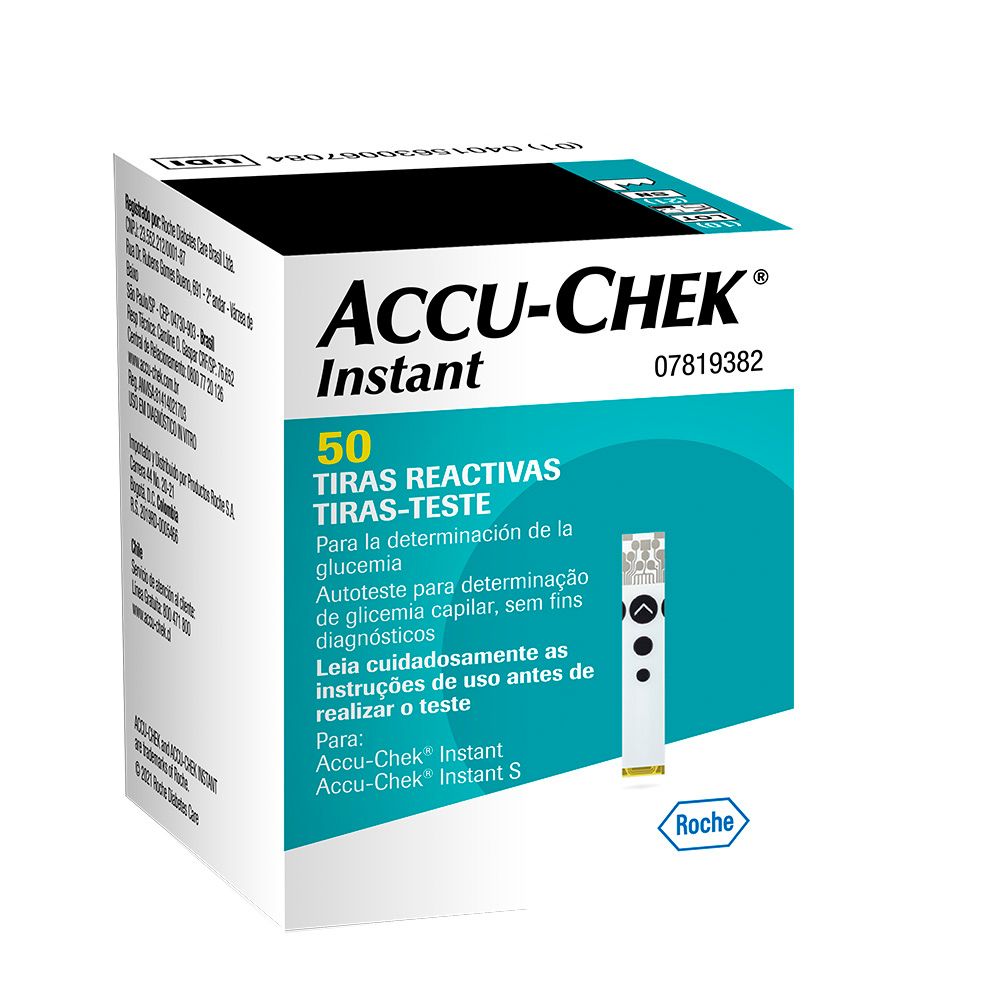 Tiras reactivas Accu-Chek Instant para medición de glucosa