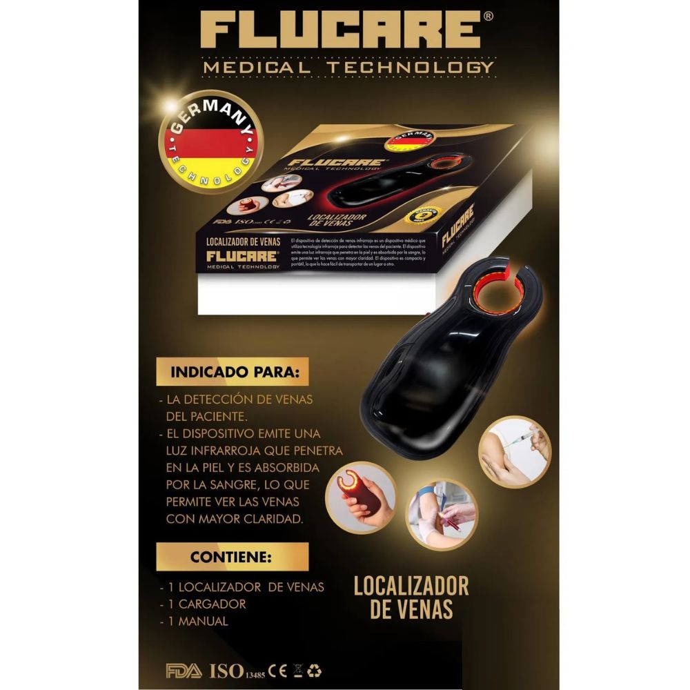 Detector de Venas FLUTECH para visualización vascular