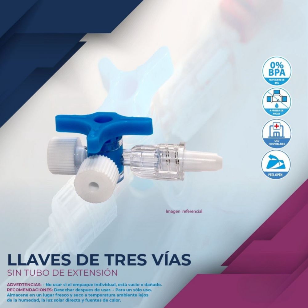 Llave de Tres Vías Simple VENOFIX para catéter