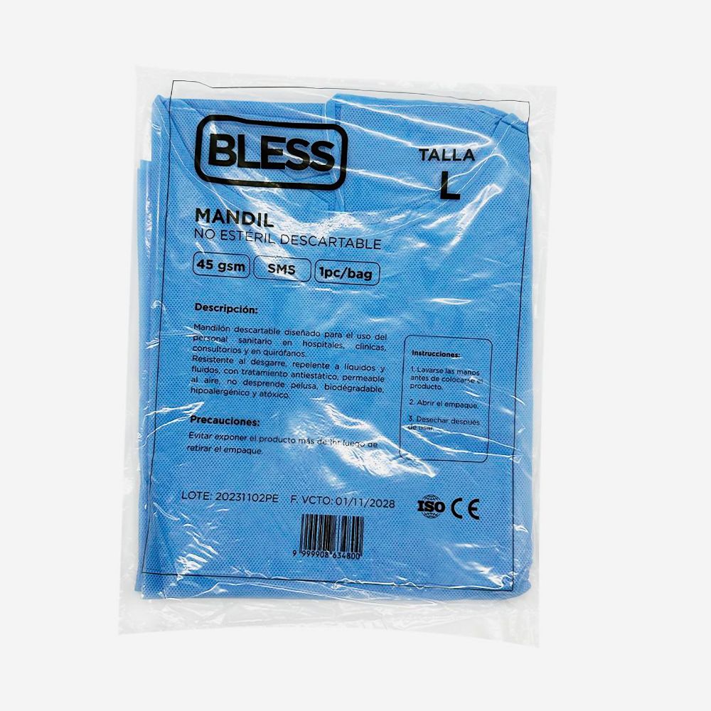Mandil Descartable No Estéril BLESS - Tallas M y L