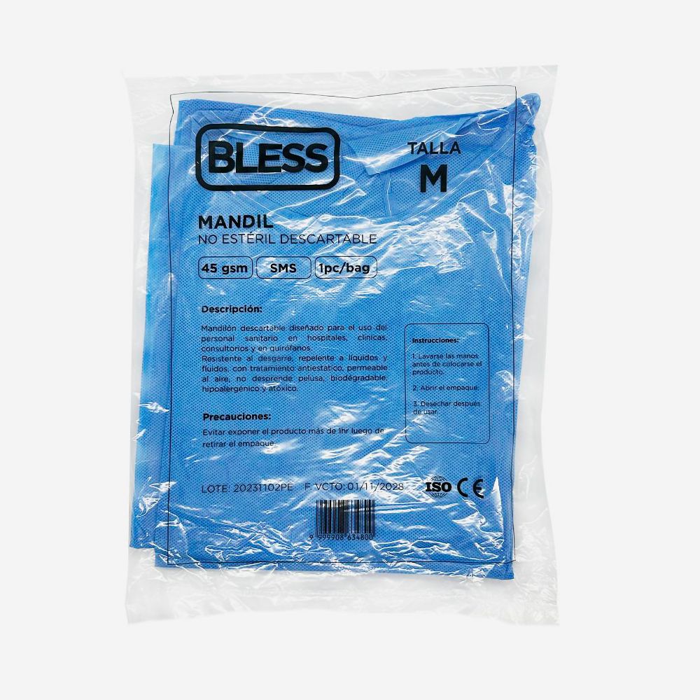 Mandil Descartable No Estéril BLESS - Tallas M y L