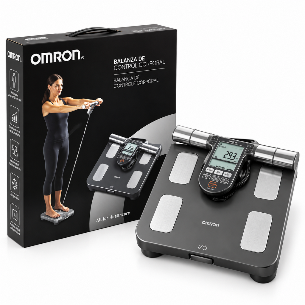 Balanza OMRON HBF-514C - Analizador de Composición Corporal por Bioimpedancia con Manillar