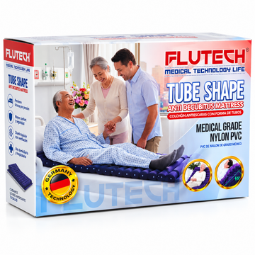 Colchón Tubular Antiescaras FLUTECH con Compresor de Presión Alterna - PVC Nylon Grado Médico