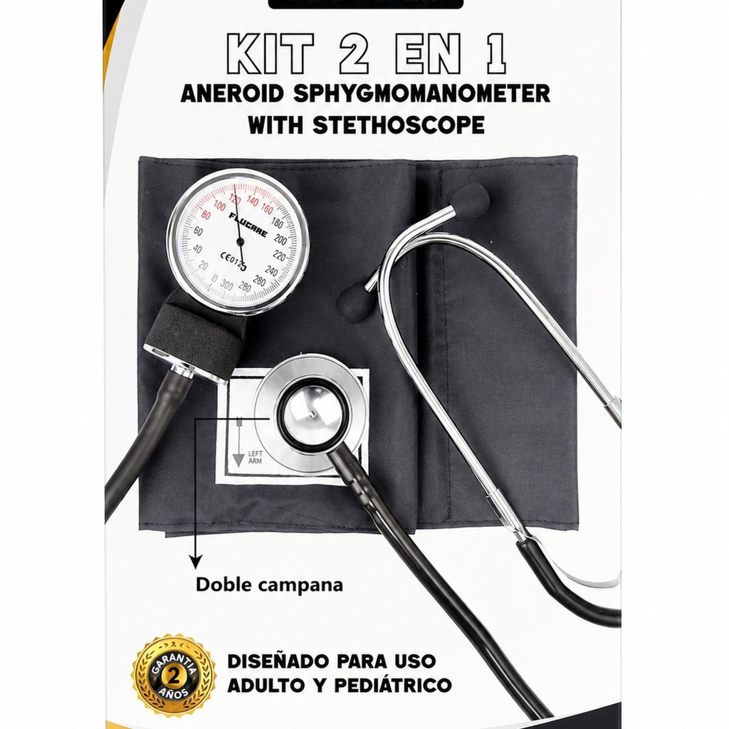 Tensiómetro Manual + Estetoscopio Doble Campana - FLUCARE