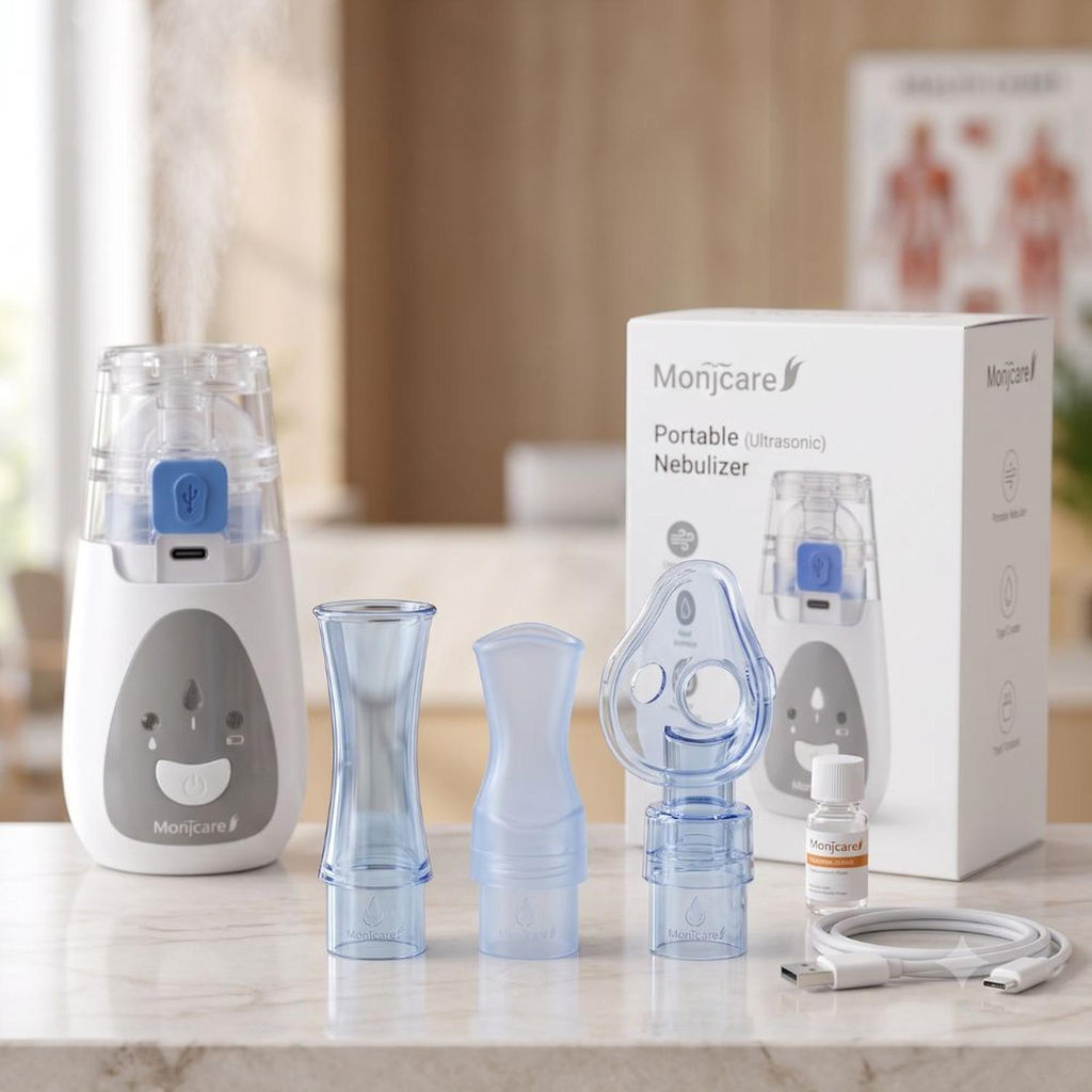 Nebulizador Portátil Ultrasónico Montcare NBM-5 Recargable Tipo C