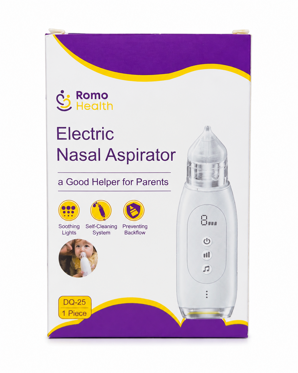 Aspirador Nasal Eléctrico Bebé Roma Health DQ-25 C/Luz Y Música