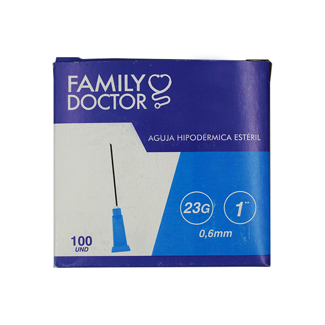 Aguja Hipodérmica descartable Estéril Por 100 und - Family Doctor