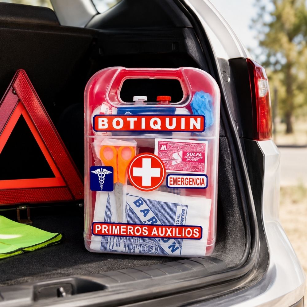Botiquin de primeros auxilios de plastico kit completo / GRANDE