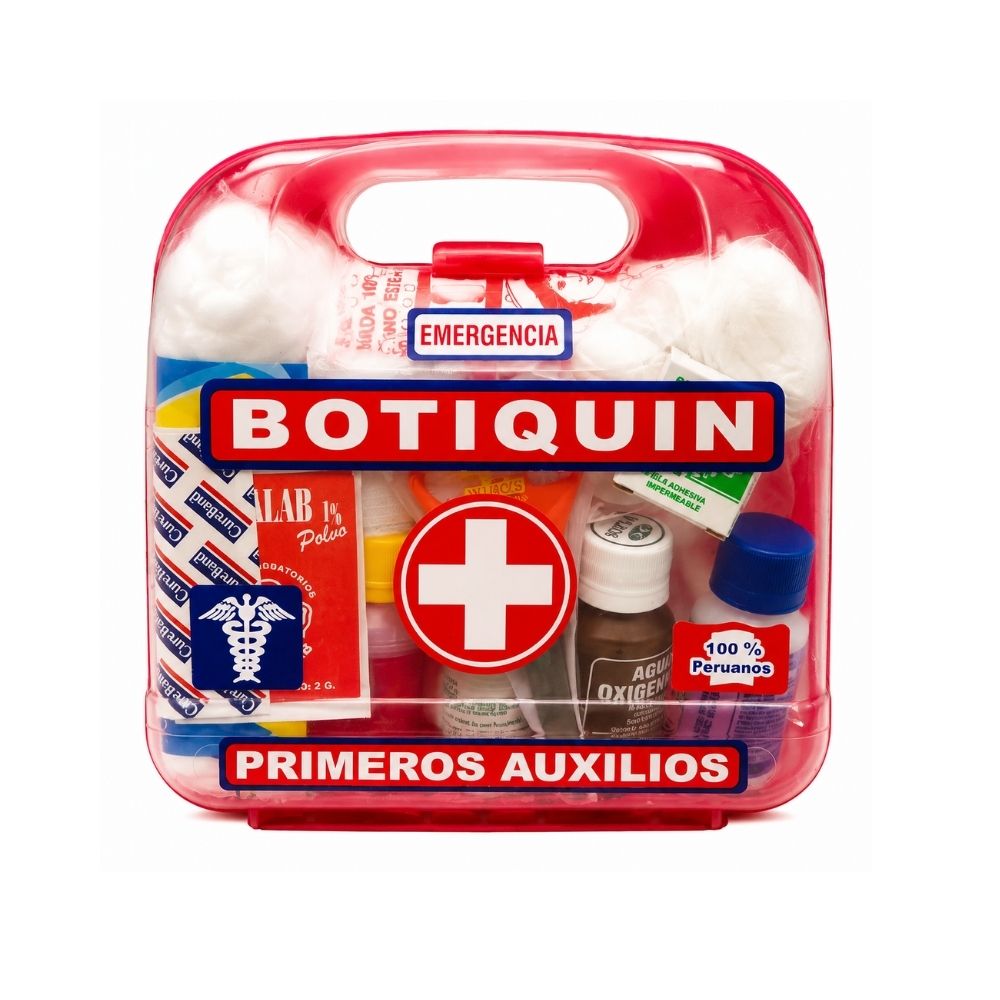 Botiquin de primeros auxilios de plastico kit completo / PEQUEÑO