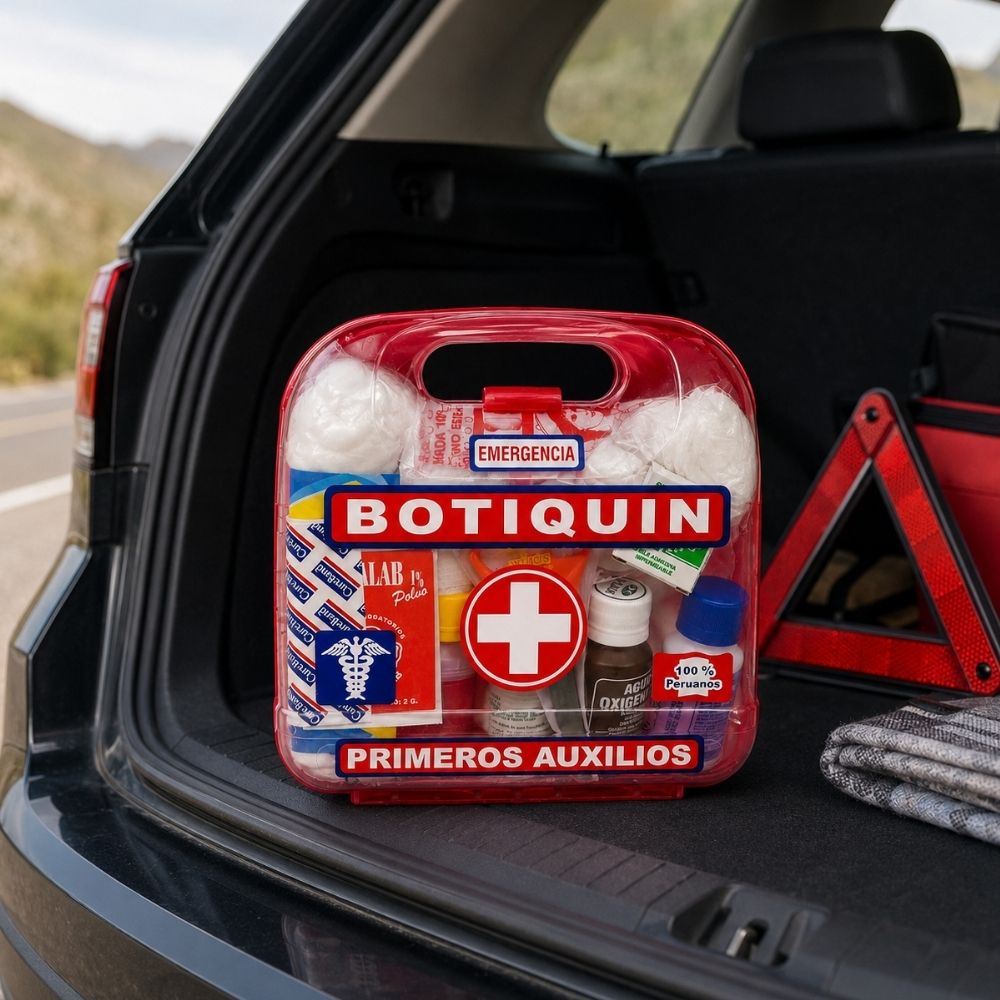 Botiquin de primeros auxilios de plastico kit completo / PEQUEÑO