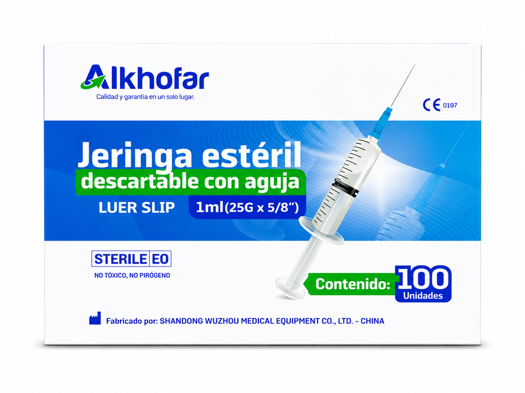 Jeringa 1ml Tuberculina C/A 25x5/8 - ALKHOFAR