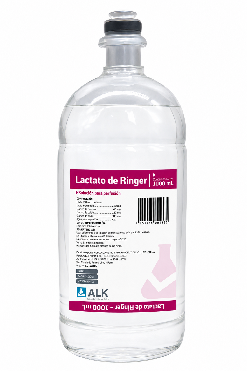 Lactato de Ringer de 1L  Por 12 und - Alk