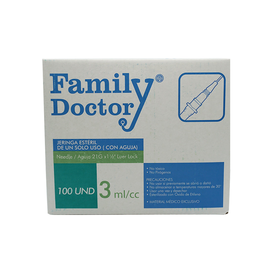 Jeringa Estéril De 3mL Aguja 21G X 1 1/2 Por 100 und