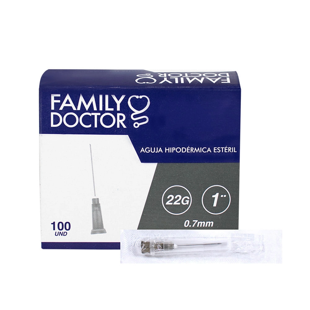 Aguja Hipodérmica descartable Estéril Por 100 und - Family Doctor
